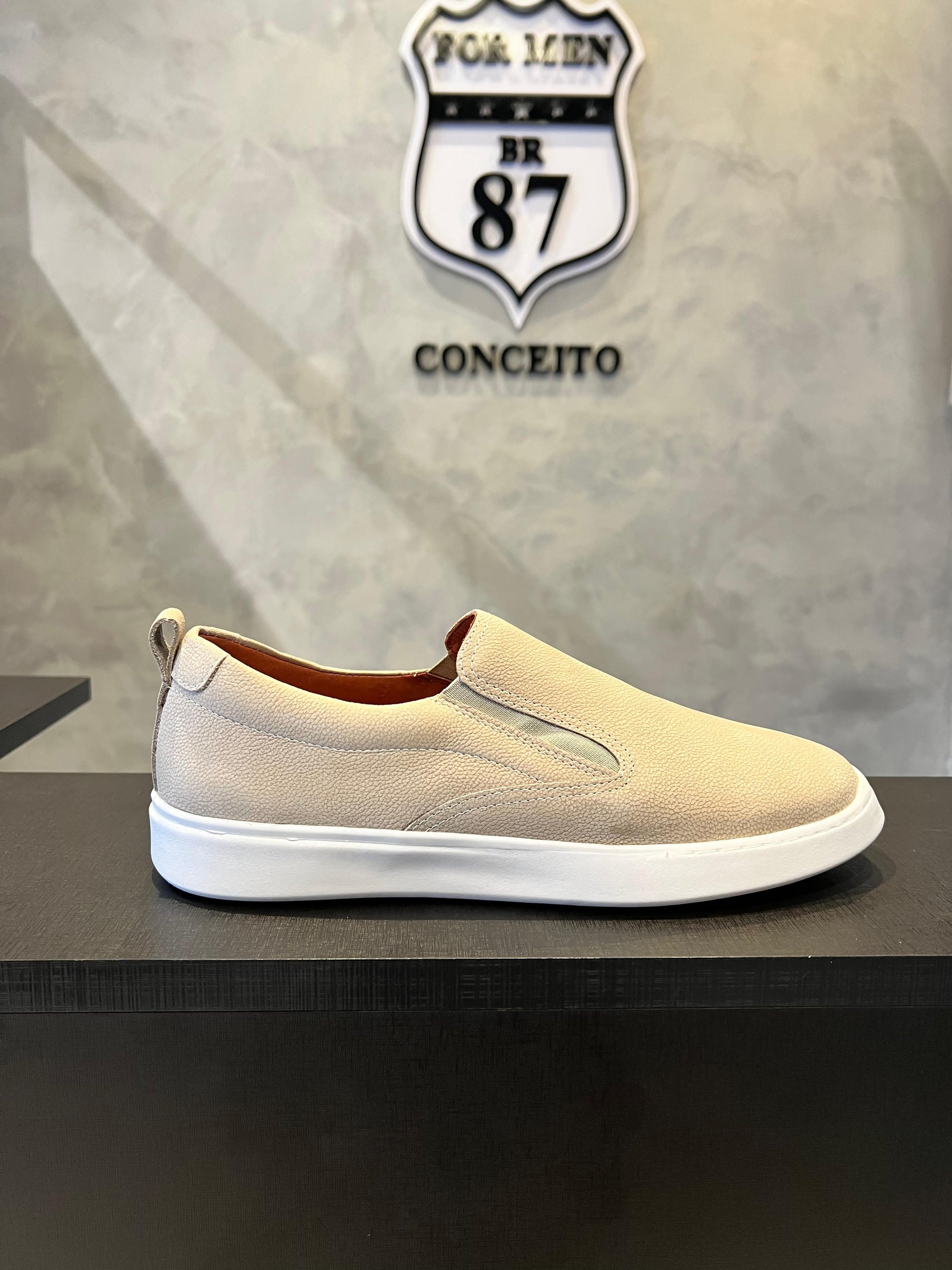 Slip On Masculino Bege