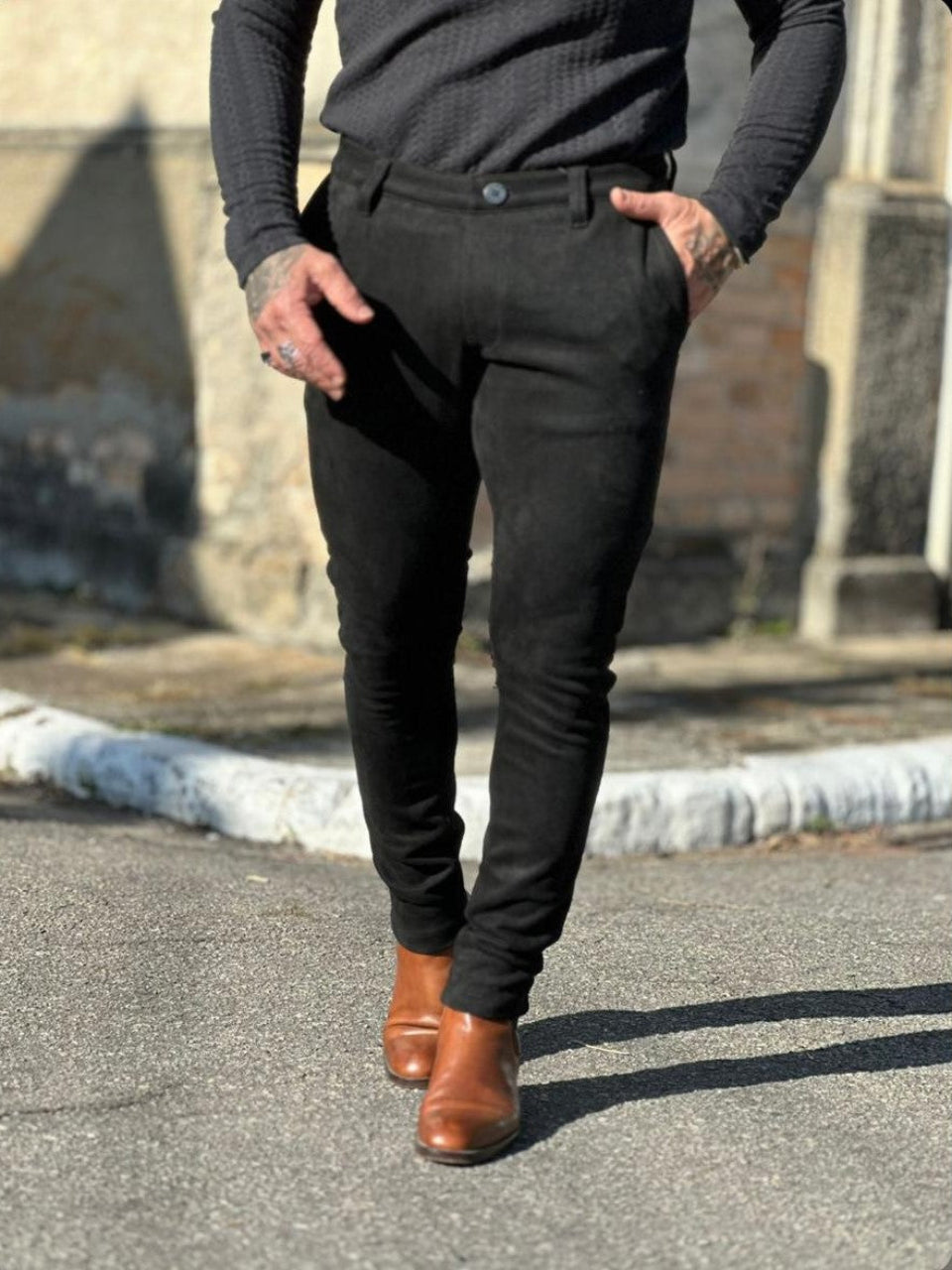 Calça Masculina Skinny Preto