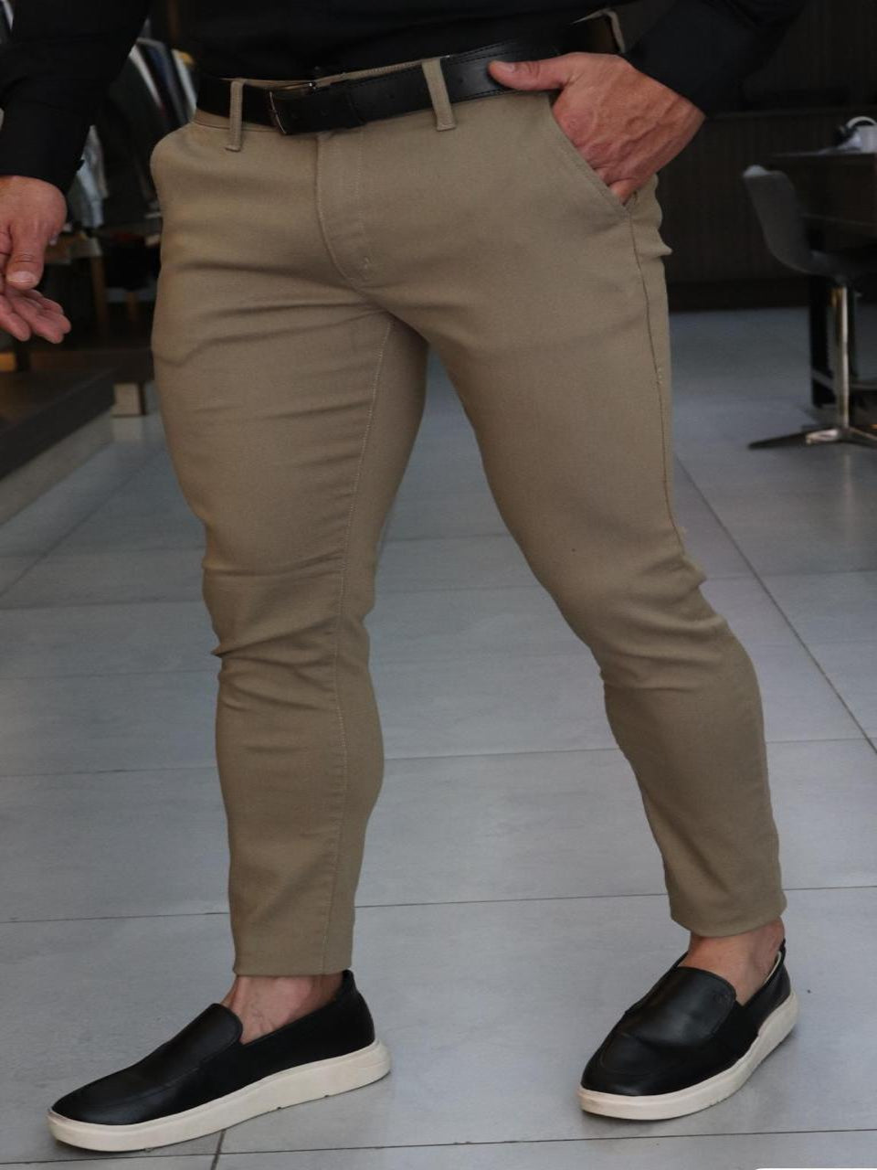 Calça Masculina Skinny Marrom