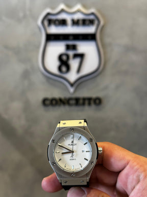 Relógio Masculino Hublot Genève Mostrador Branco