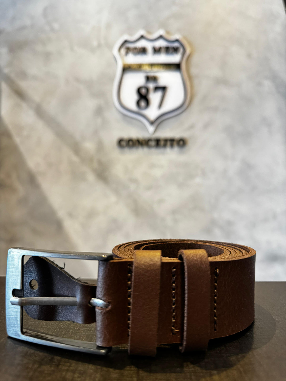 Cinto Masculino de Couro Marrom
