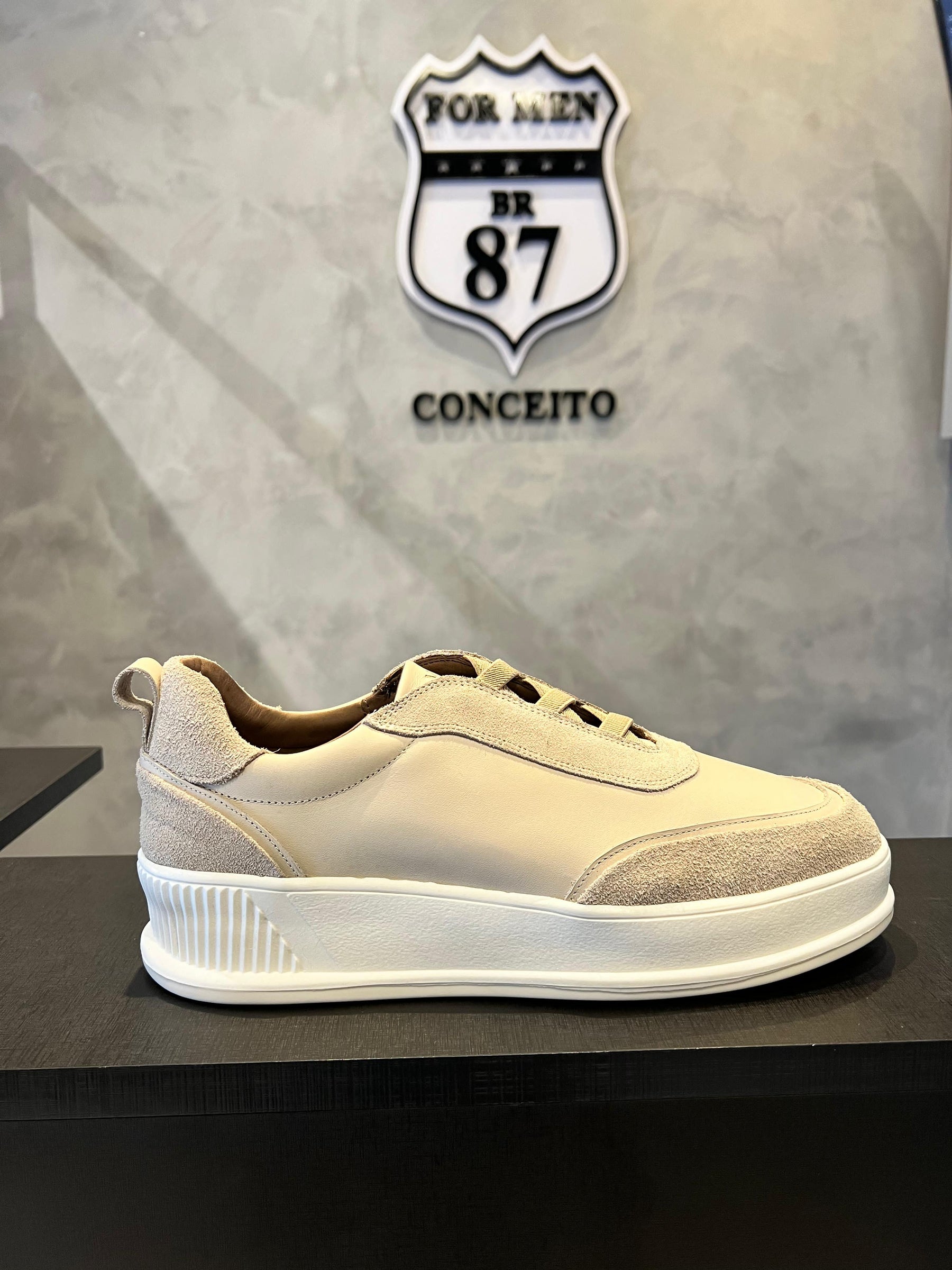 Tênis Casual Masculino Bege