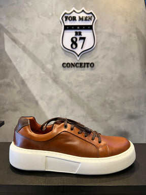 Tênis Casual Masculino Caramelo