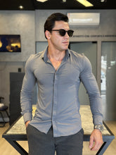 Camisa Social Manga Longa Cinza
